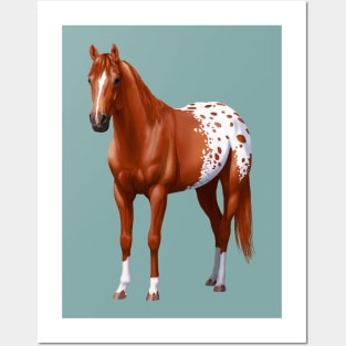 Chestnut Sorrel Quarter Horse Appaloosa Stallion Posters and Art